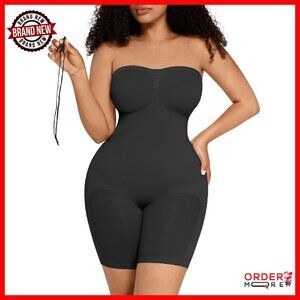 Strapless Tummy Control Shapewear Bodysuit with Removable Straps
